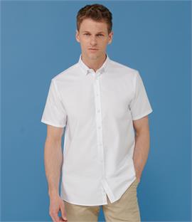 Henbury Modern Short Sleeve Regular Fit Oxford Shirt